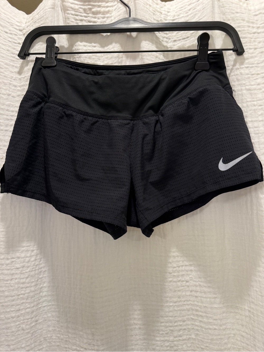 Nike Dri-FIT Women's Mesh Panel Running Shorts - Black, Size S